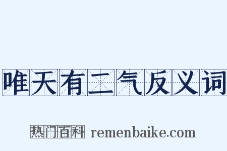 唯天有二气反义词是什么意思的图片
